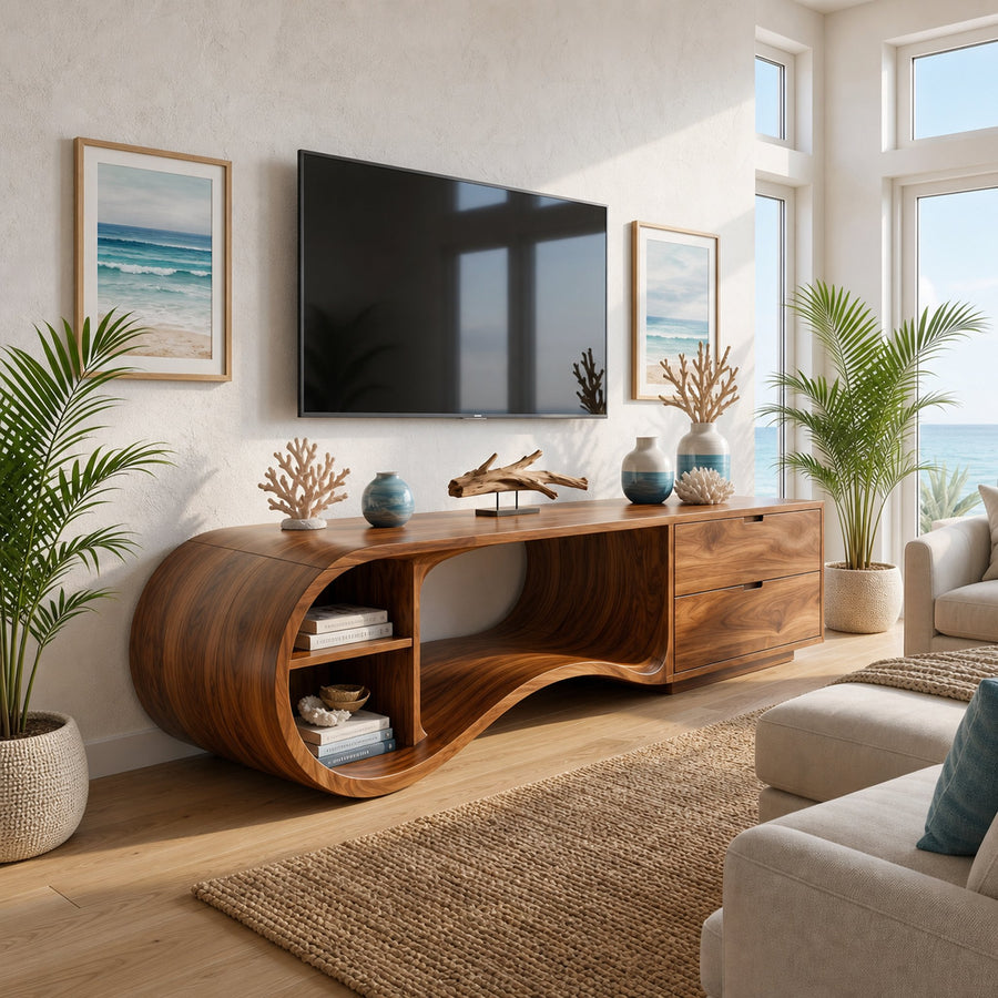 Contemporary Organic TV Cabinet For Living Room