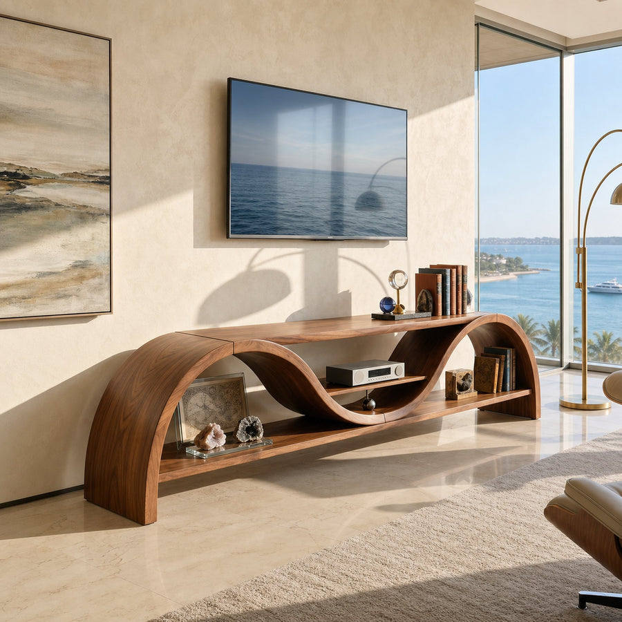 Contemporary Organic TV Stand For Entertainment Interior