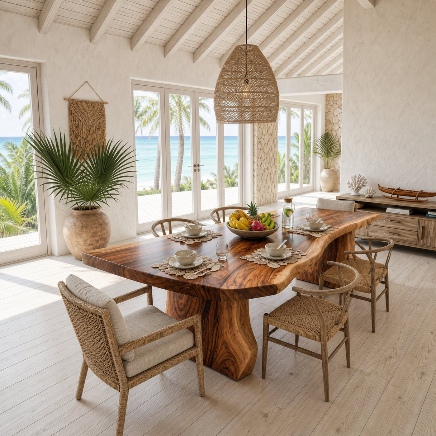 Contemporary Sculpted Base Dining Table For Modern Dining Interior - product view 2