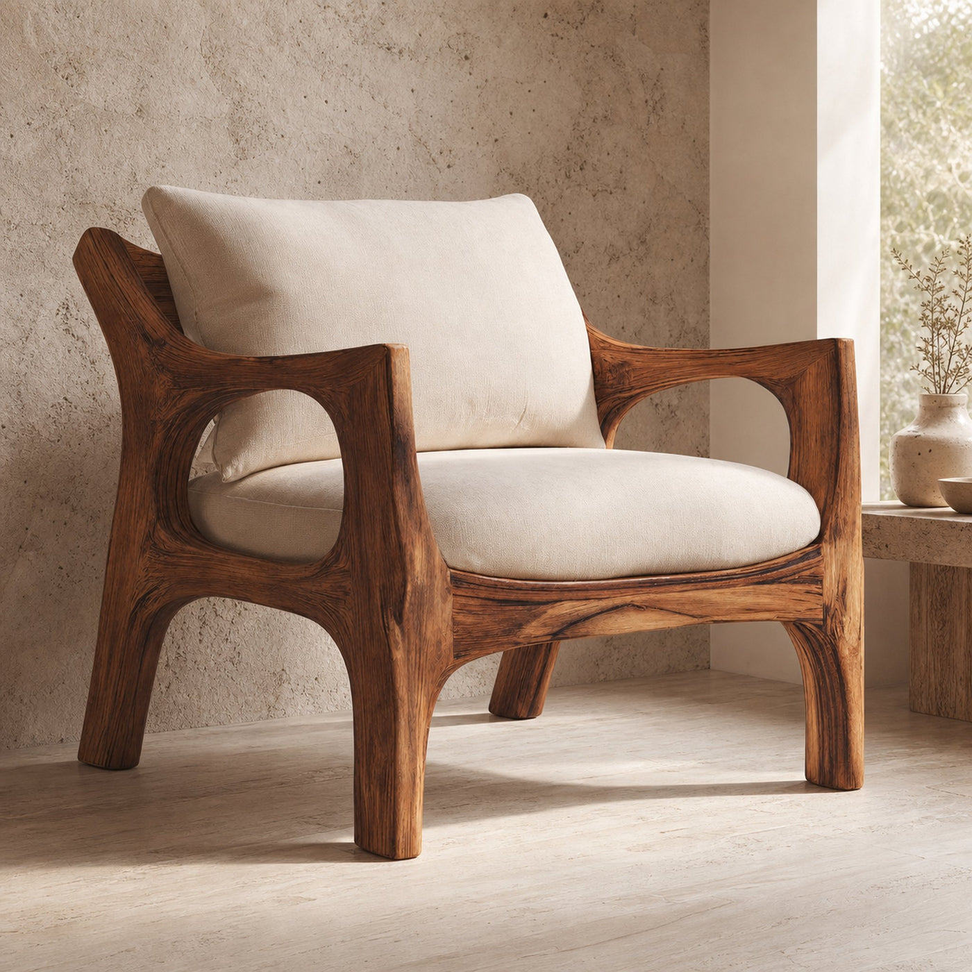 Contemporary Seating Chair Without Cushion For Living Decor - product view 2