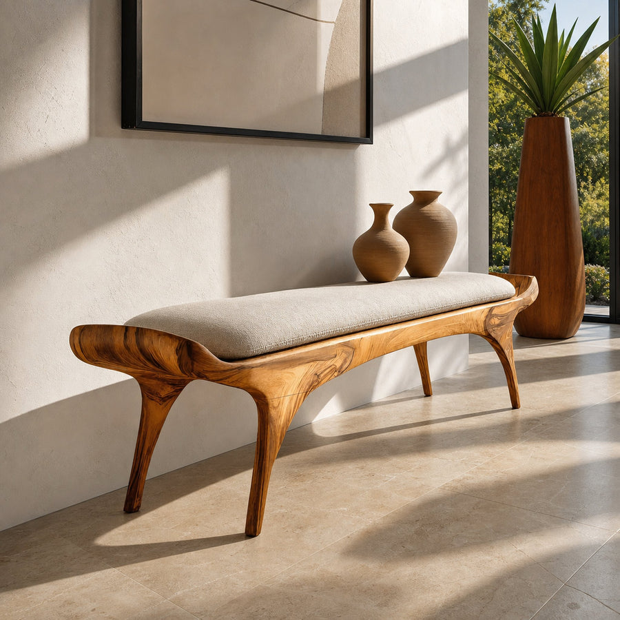 Contemporary Statement Bench For Entryway Or Home Interior