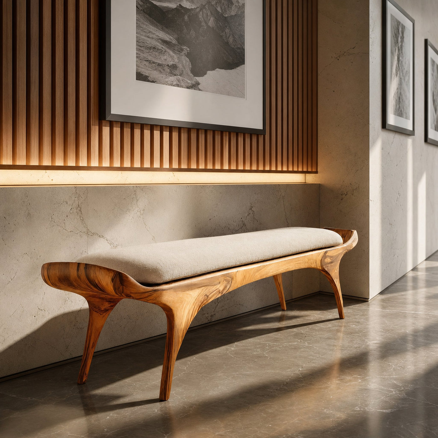 Contemporary Statement Bench For Entryway Or Home Interior - product view 6