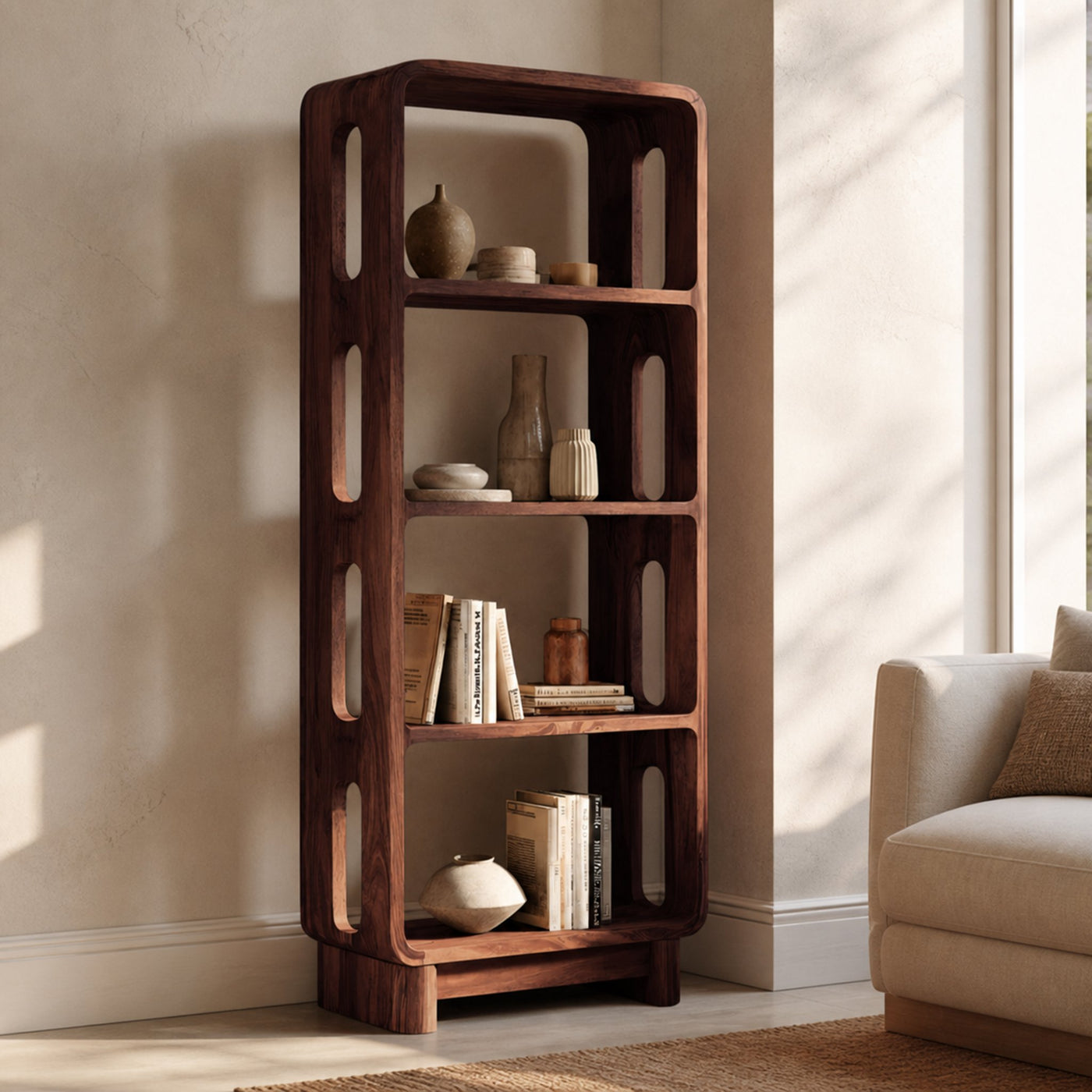 Contemporary Tall Bookshelf For Living Or Bedroom - product view 7