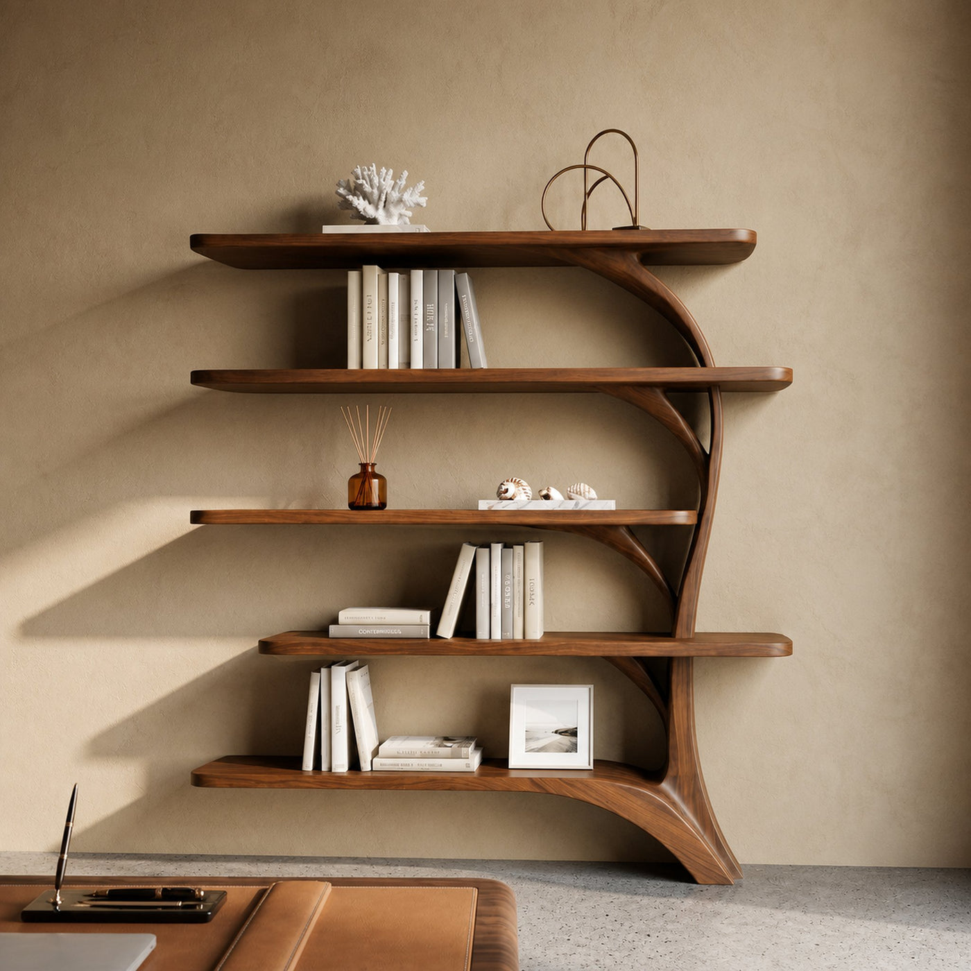 Contemporary Tree Inspired Curved Bookshelf For Home Decor - product view 6