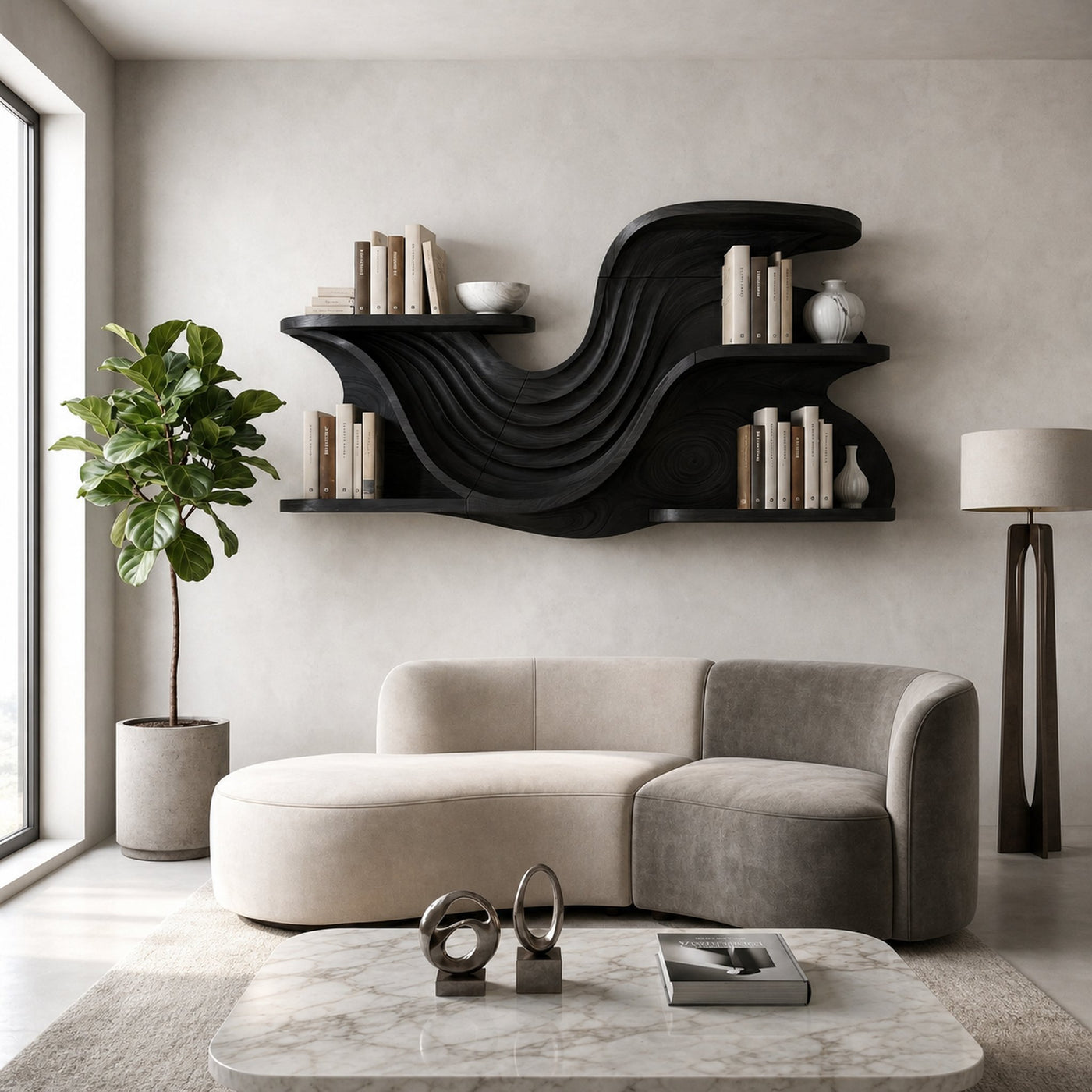 Contemporary Wall Bookshelf For Living Room - product view 7