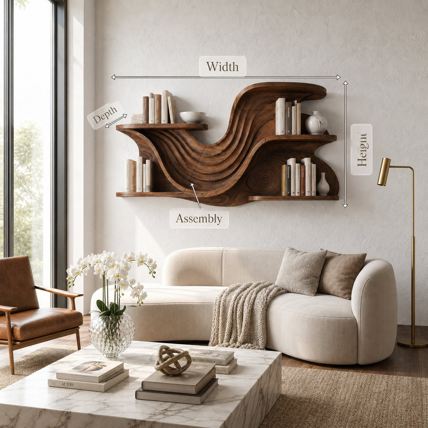 Contemporary Wall Bookshelf For Living Room - product view 8