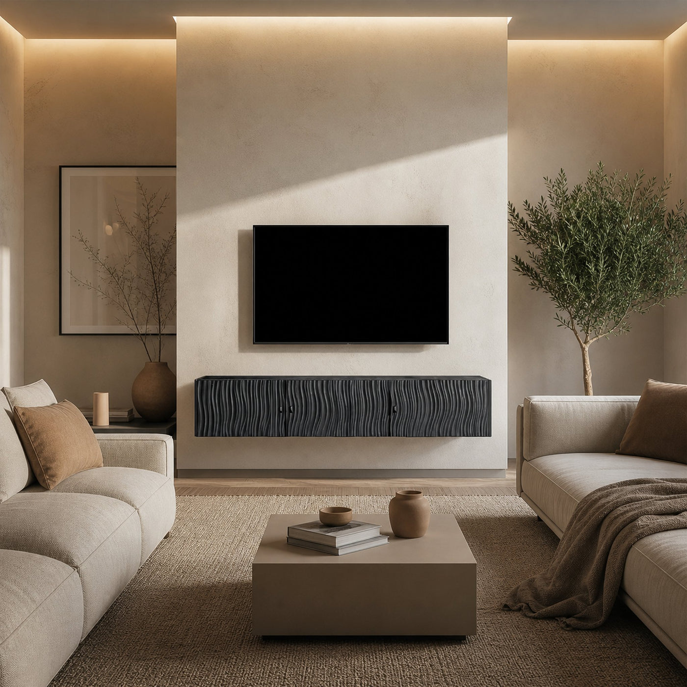 Contemporary Wall Cabinet TV Stand Living Room And Entertainment Room - product view 2