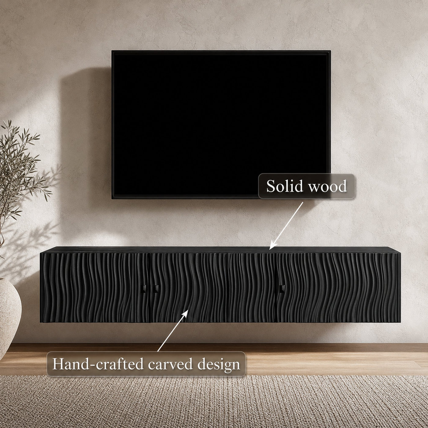 Contemporary Wall Cabinet TV Stand Living Room And Entertainment Room - product view 3