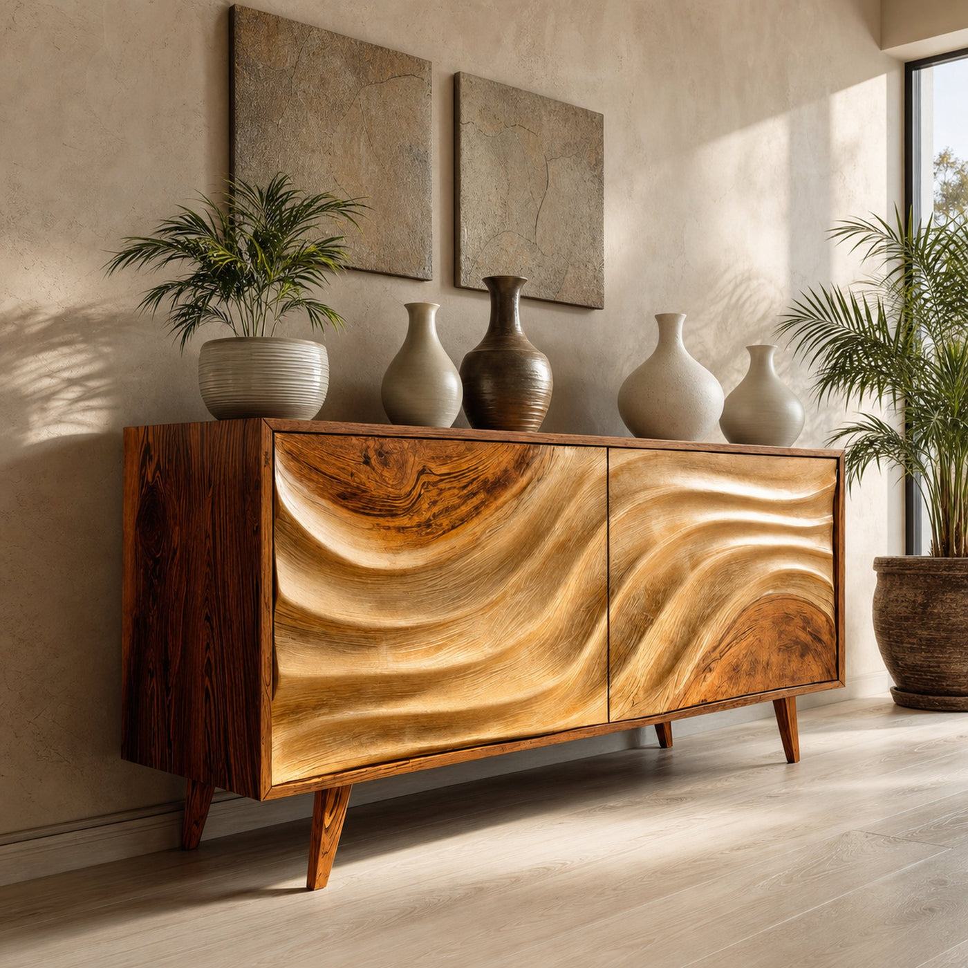 Contemporary Wave Sideboard For Modern Homes - product view 2