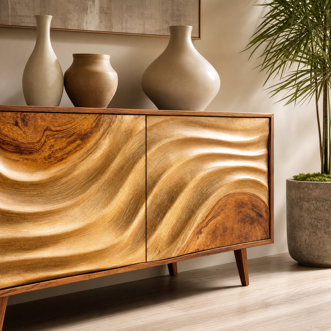 Contemporary Wave Sideboard For Modern Homes - product view 4