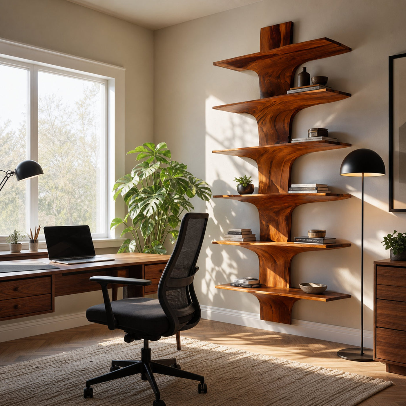 Contemporary Wood Wall Mounted Bookshelf For Home Interior - product view 6