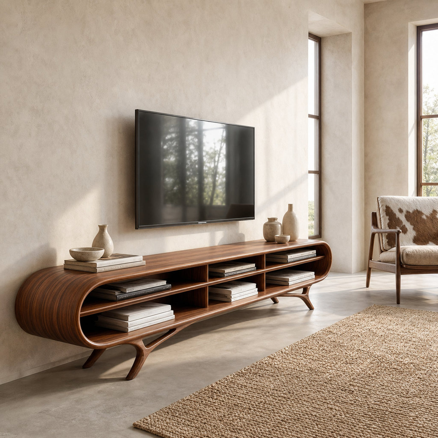 Contemporary Wooden TV Cabinet For Elegant Interior - product view 6