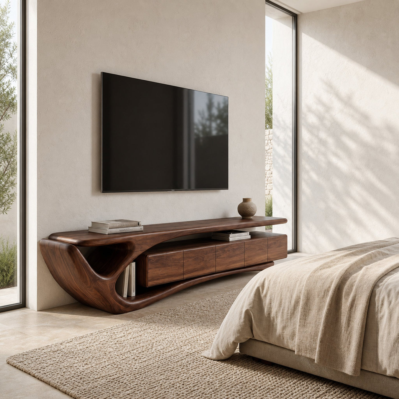 Contemporary Wooden TV Cabinet For Living Room Area - product view 6