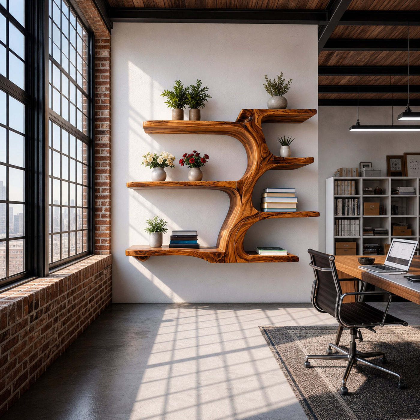 Contemporary Wooden Tree Bookcase For Living Room - product view 6