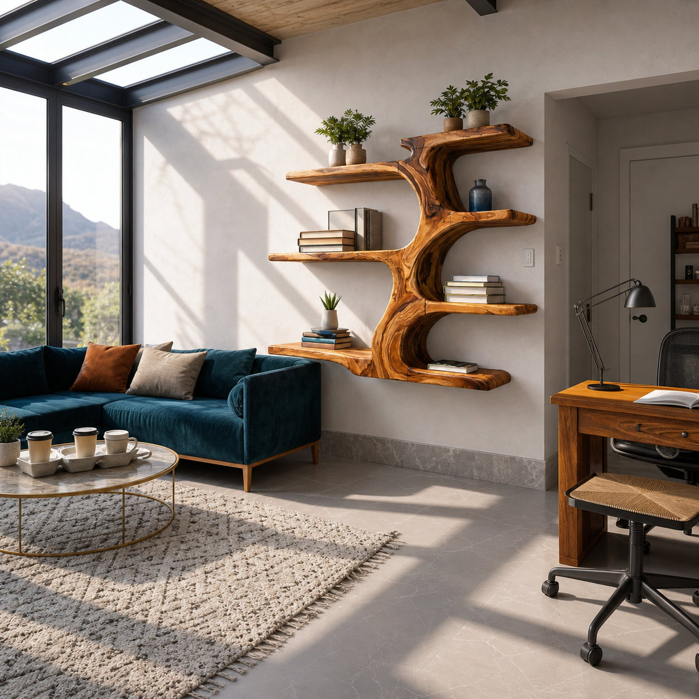 Contemporary Wooden Tree Bookcase For Living Room - product view 7