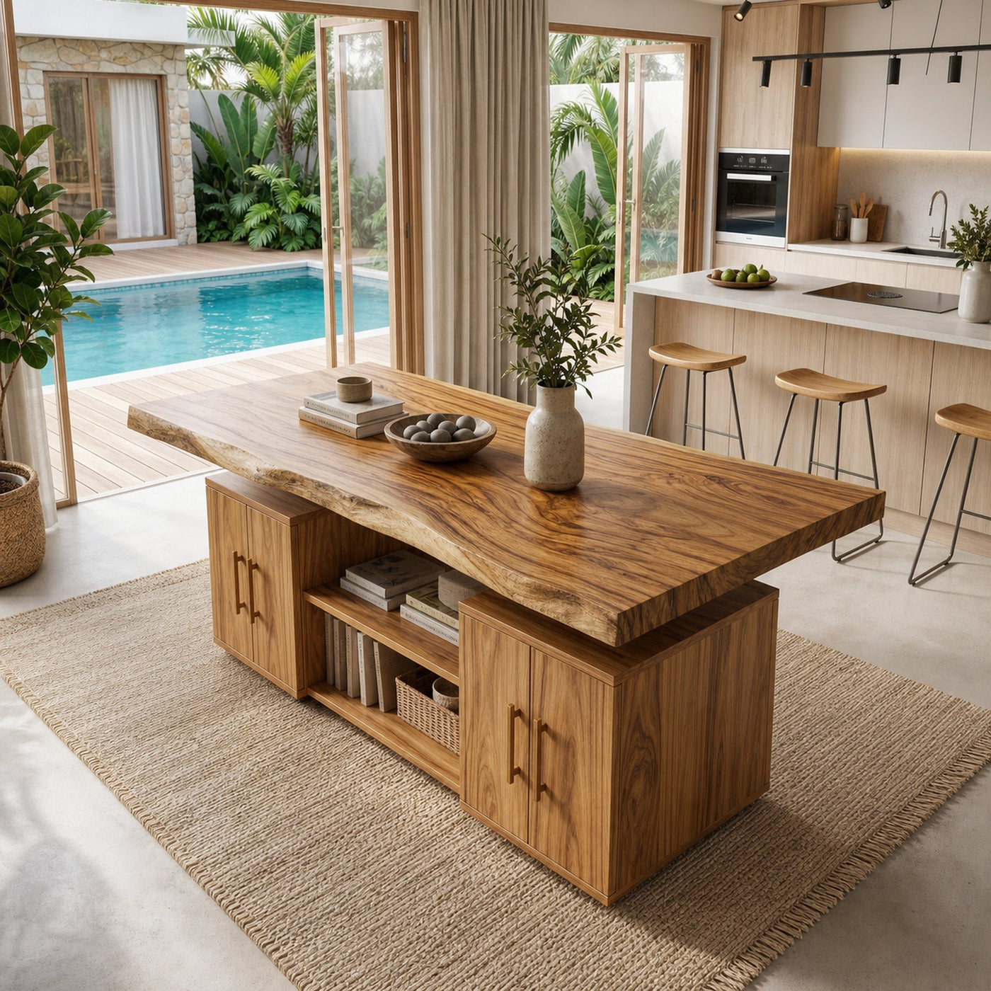 Cross Base Dinner Table For Bright Dining Room - product view 2