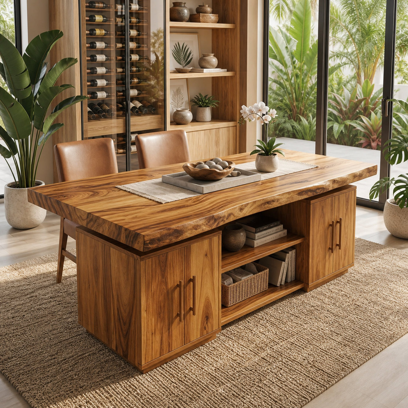 Cross Base Dinner Table For Bright Dining Room - product view 5