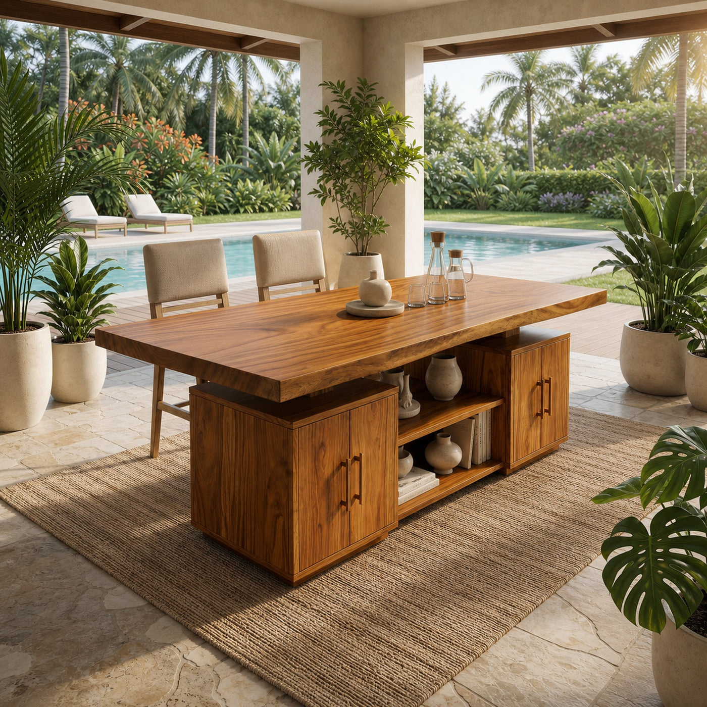 Cross Base Dinner Table For Bright Dining Room - product view 6