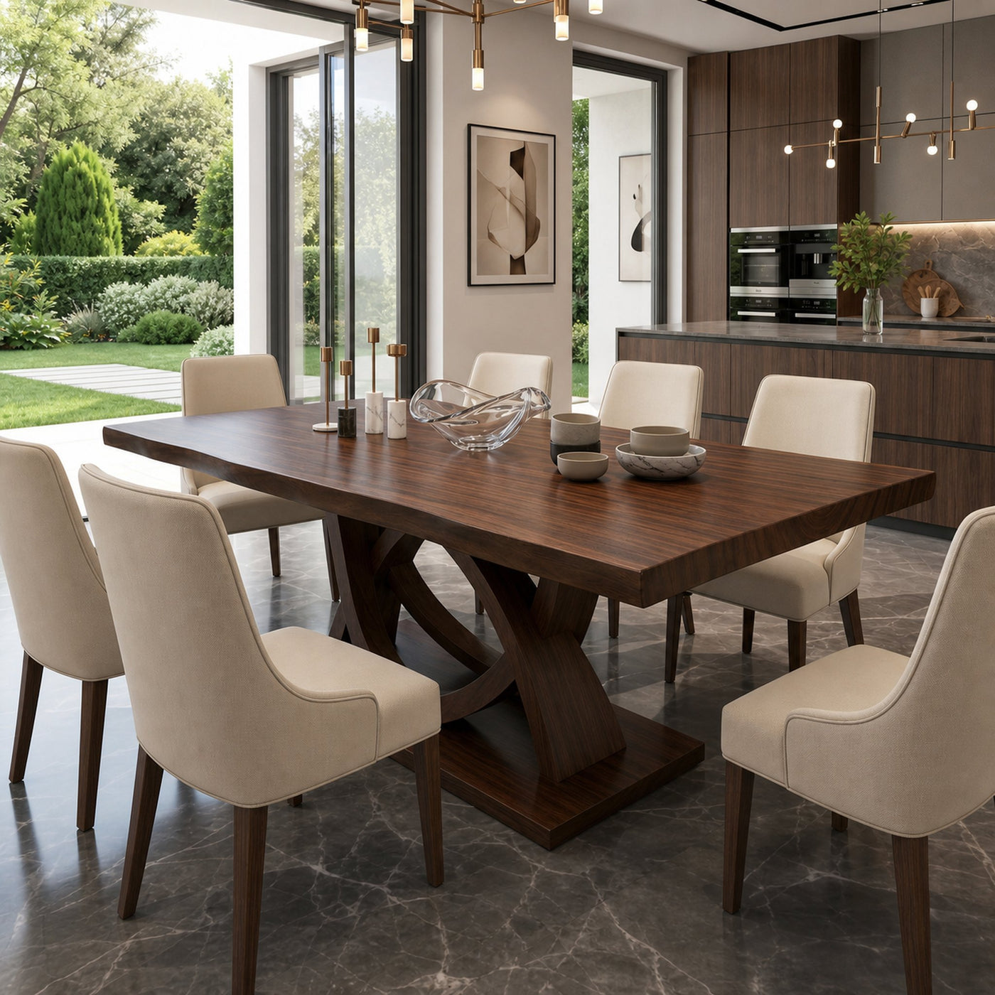 Curved Pedestal Table For Resort Dining Room - product view 7