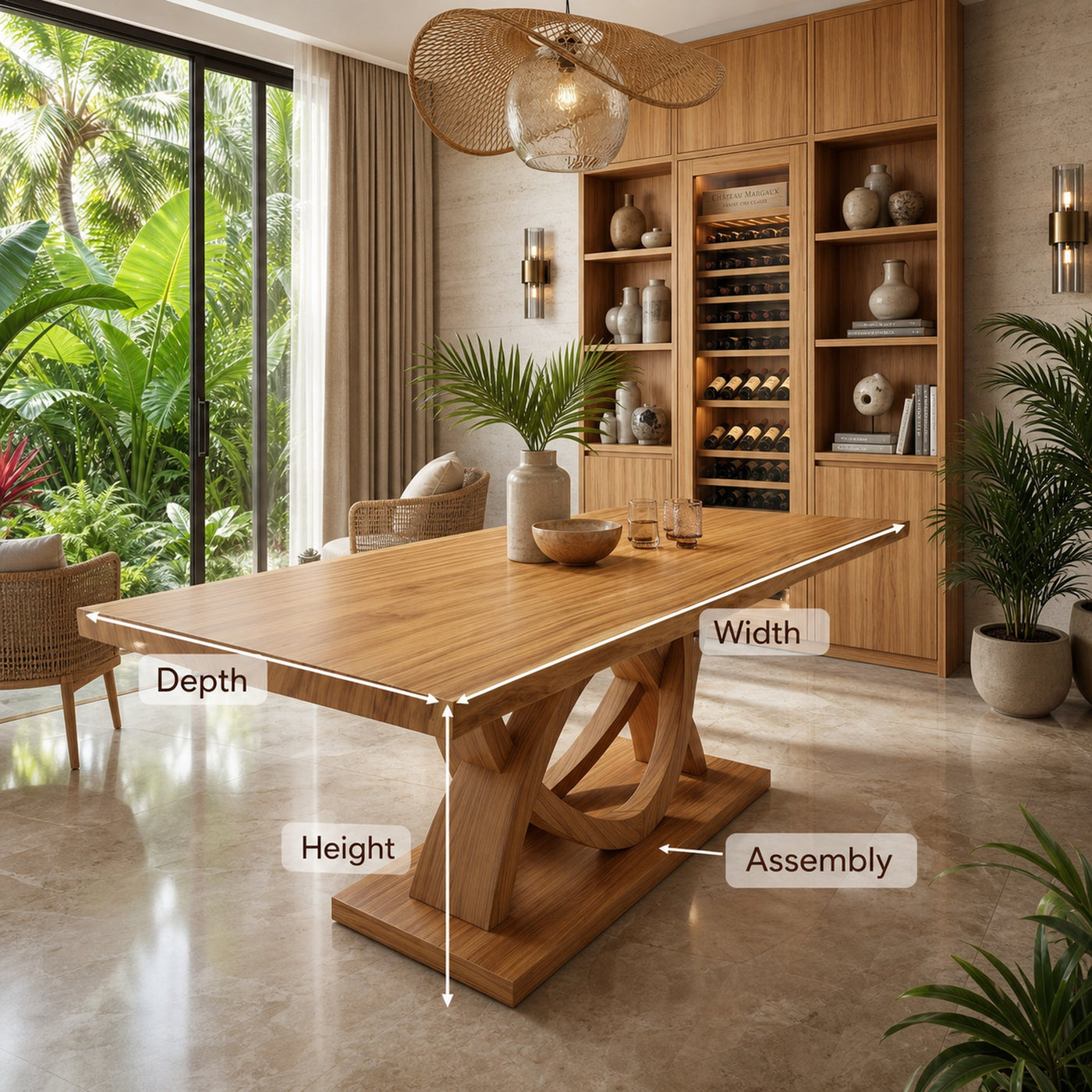 Curved Pedestal Table For Resort Dining Room - product view 8