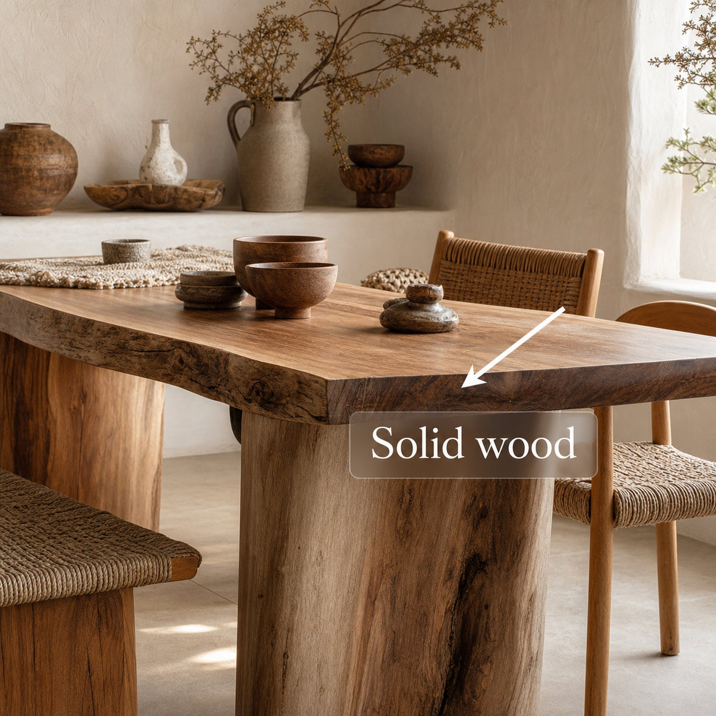 Custom Dining Table Walnut Wood Farmhouse Gift - product view 3
