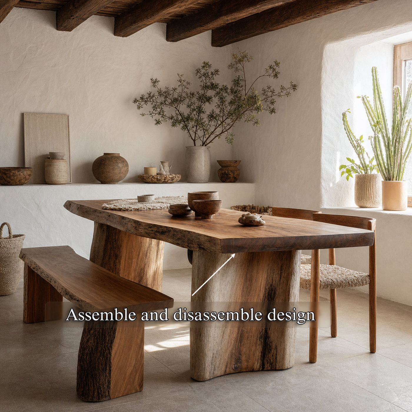 Custom Dining Table Walnut Wood Farmhouse Gift - product view 4