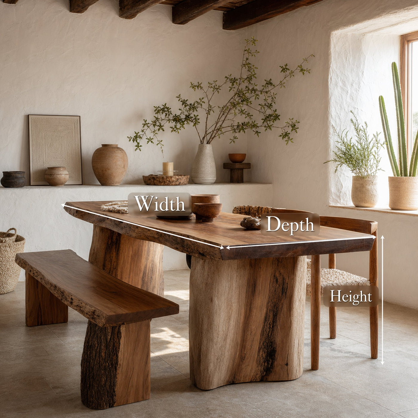 Custom Dining Table Walnut Wood Farmhouse Gift - product view 5