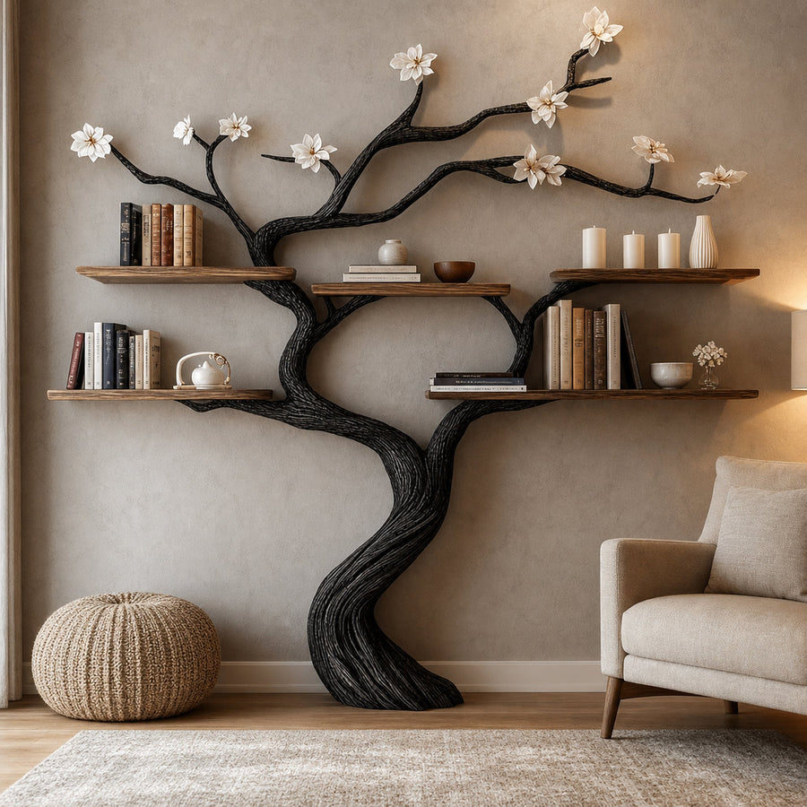 Custom Tree Bookcase Handcrafted Decor Room Gift For Her