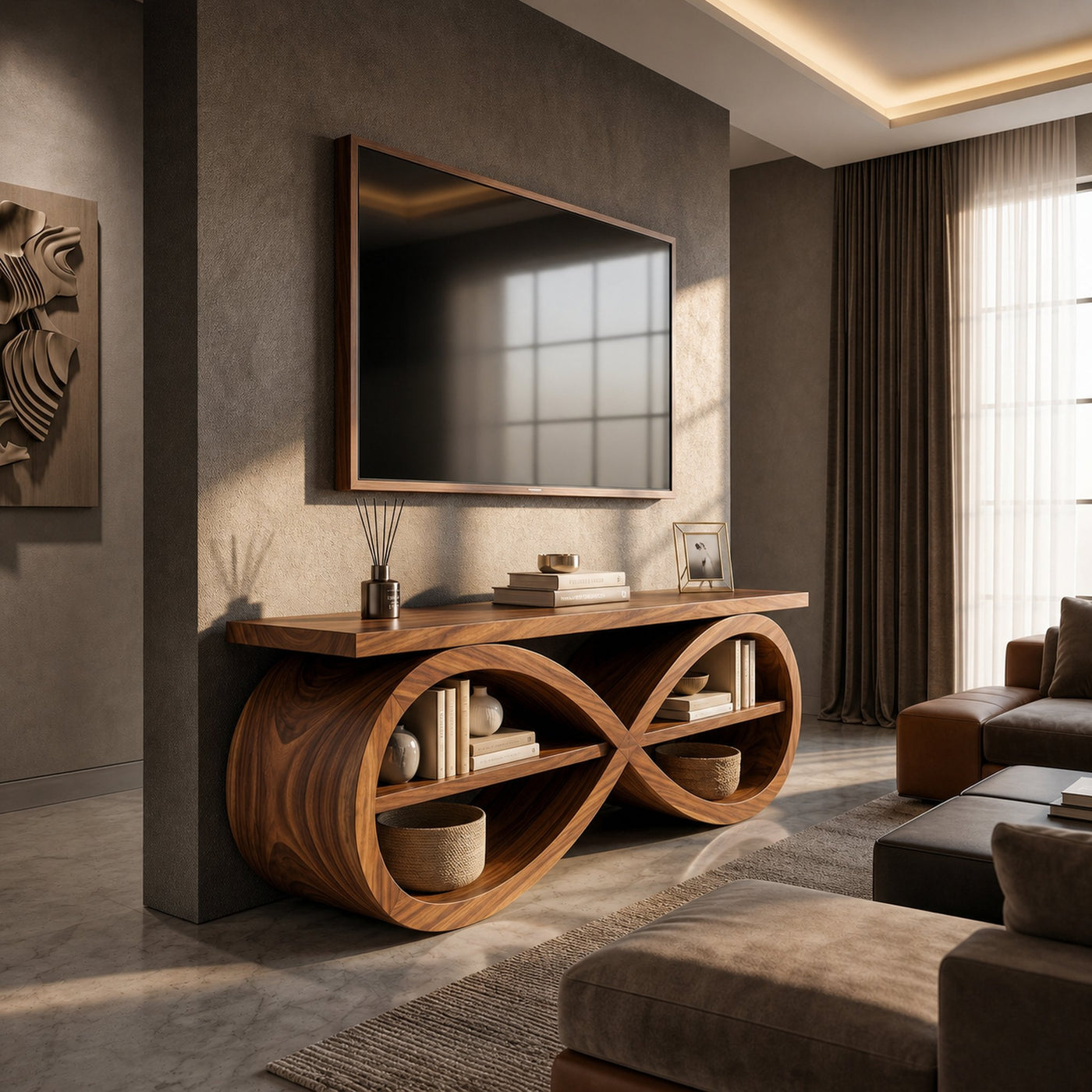 Designer Media Unit Contemporary Home Décor - product view 6