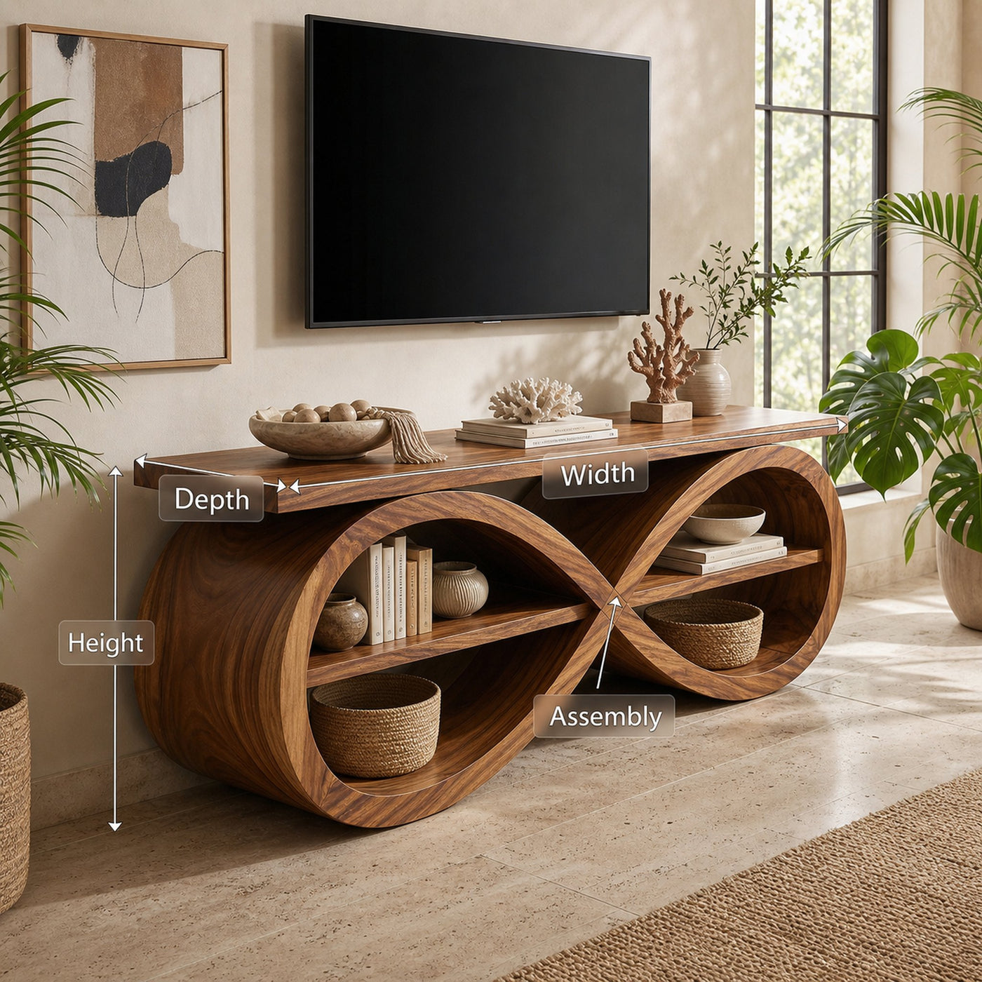 Designer Media Unit Contemporary Home Décor - product view 8