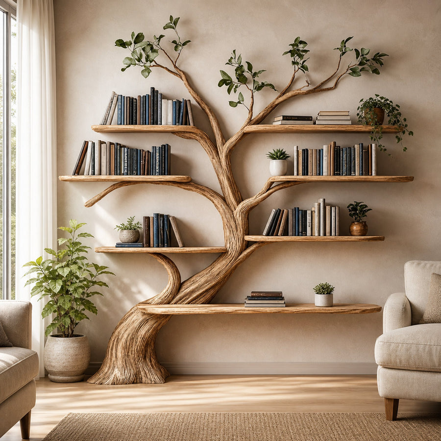 Driftwood Branch Shelf Floating Shelf Wall Mouted