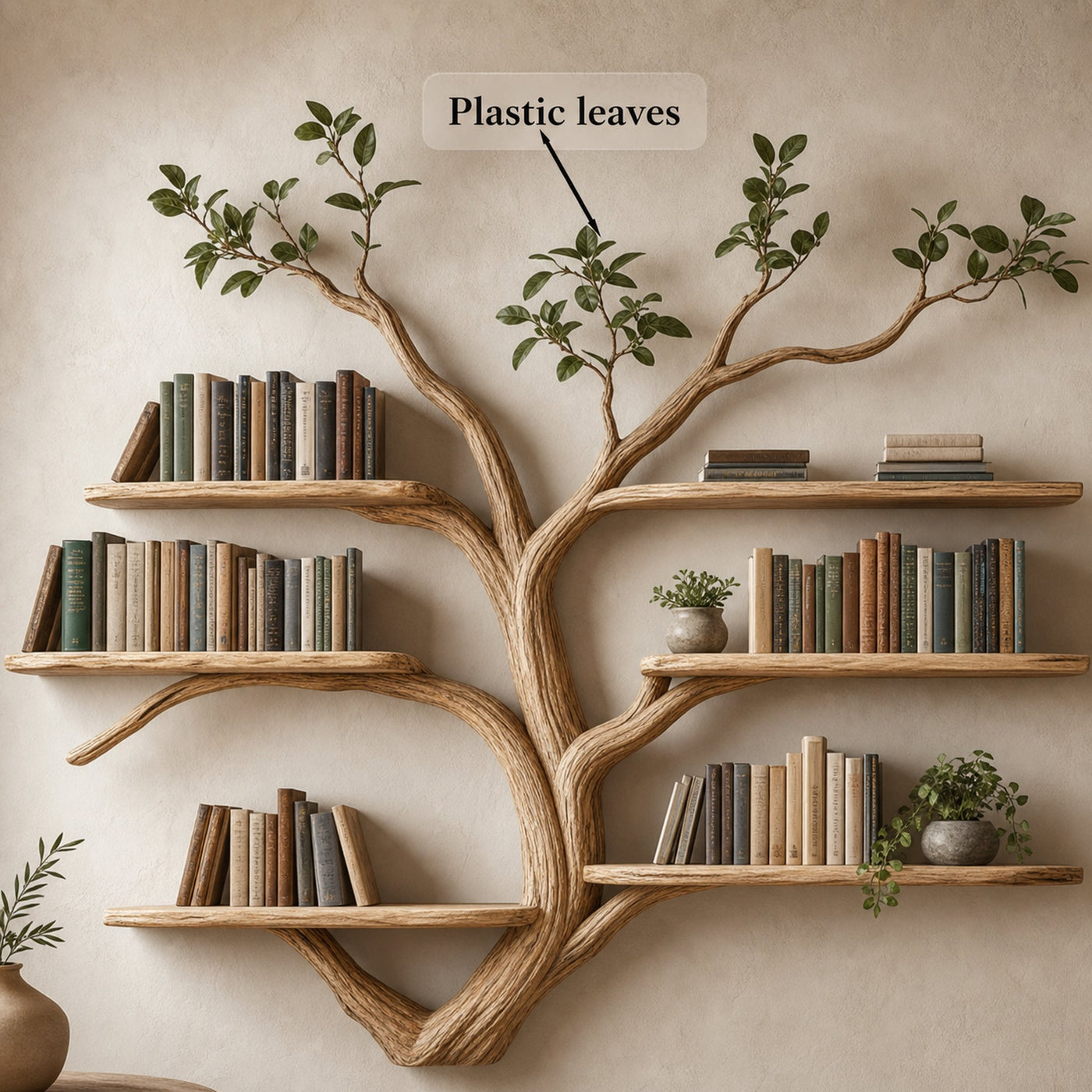 Driftwood Branch Shelf Floating Shelf Wall Mouted - product view 6