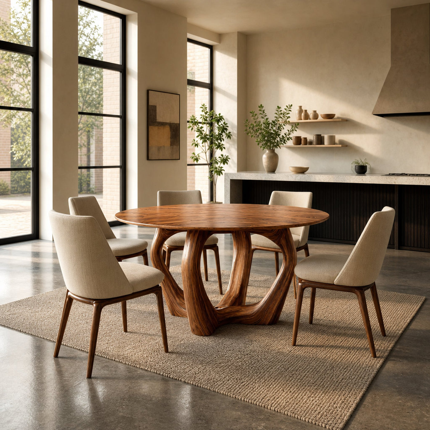 Elegant Round Dining Table For Minimalist Modern Interior - product view 6
