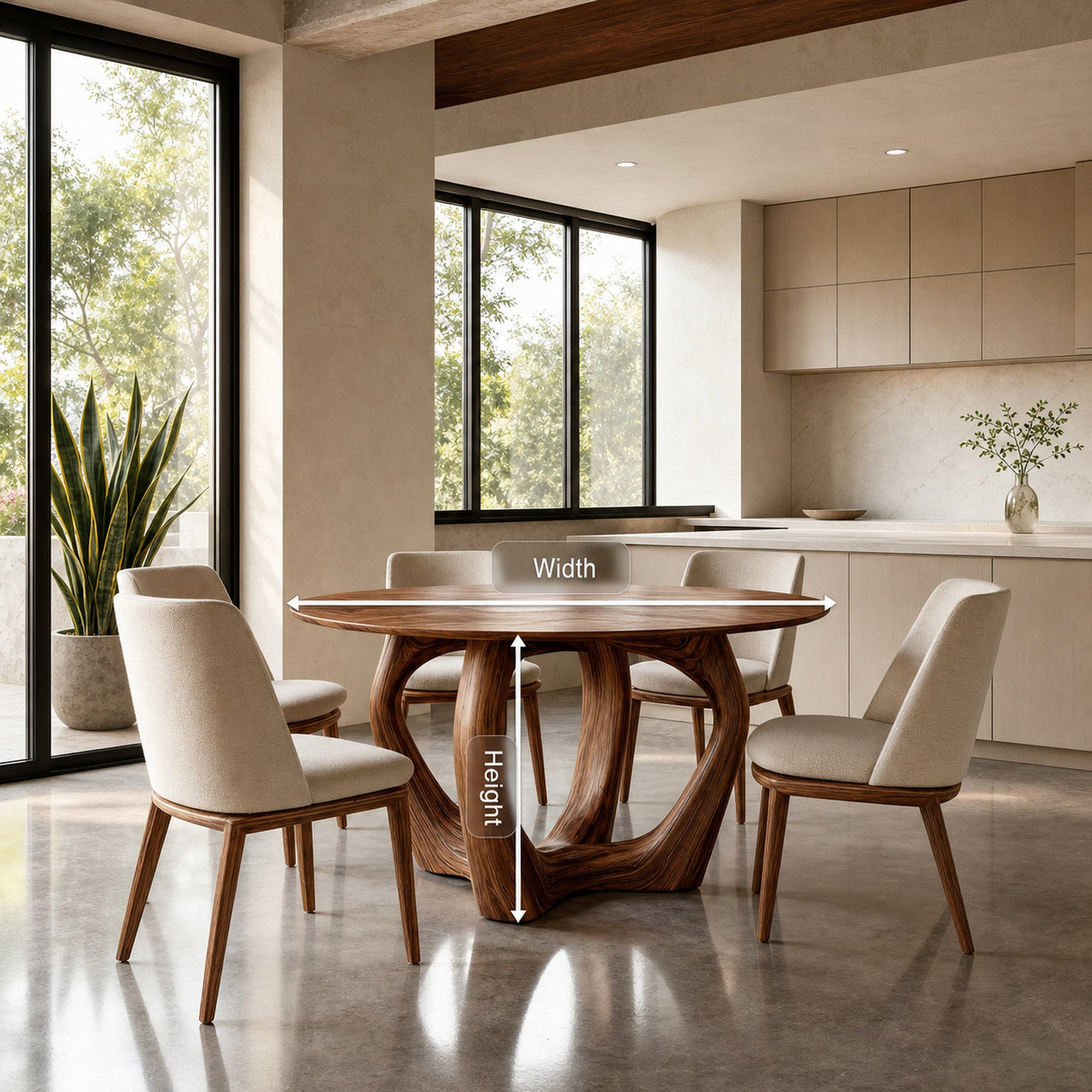 Elegant Round Dining Table For Minimalist Modern Interior - product view 8