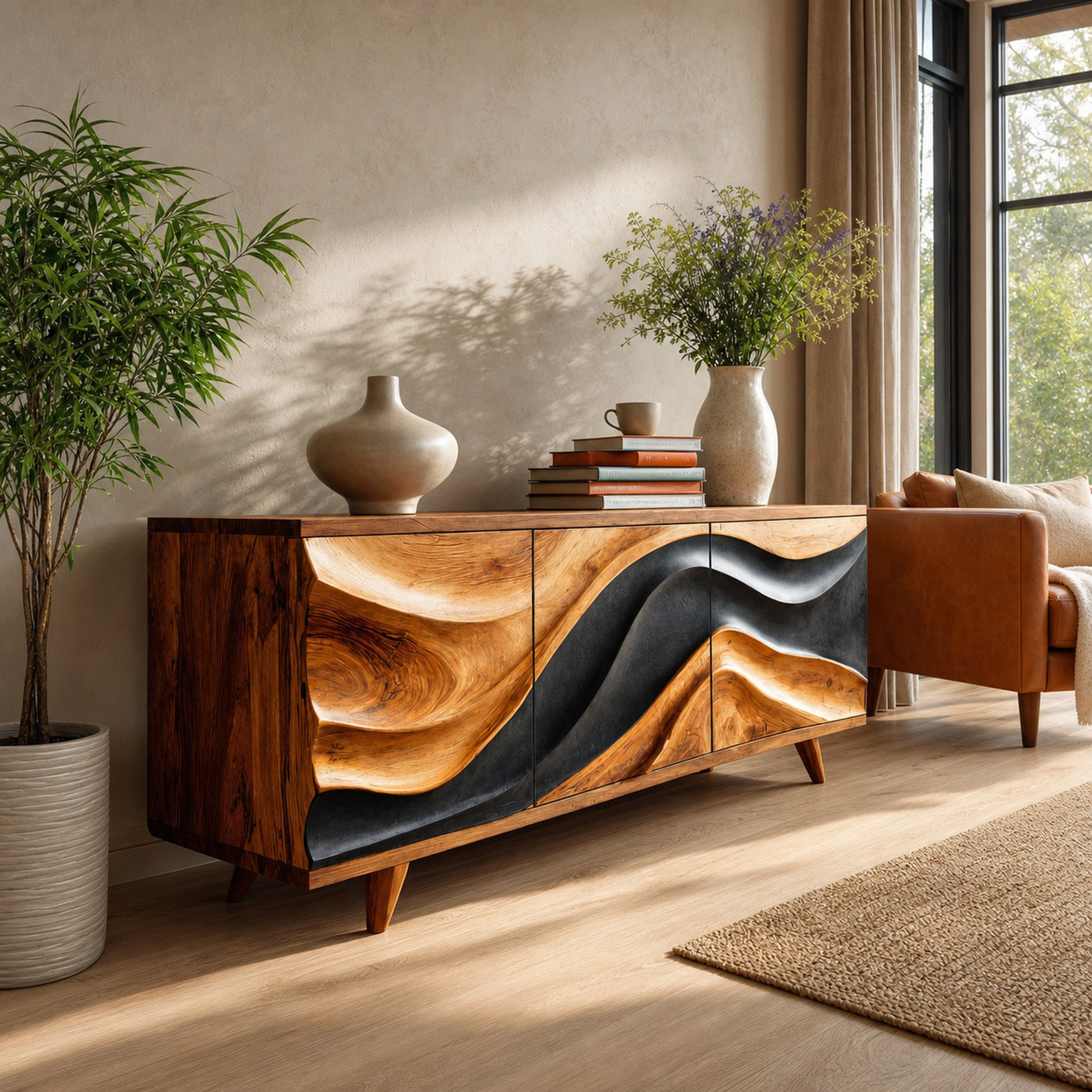Elegant Storage Cabinet For Living Room
