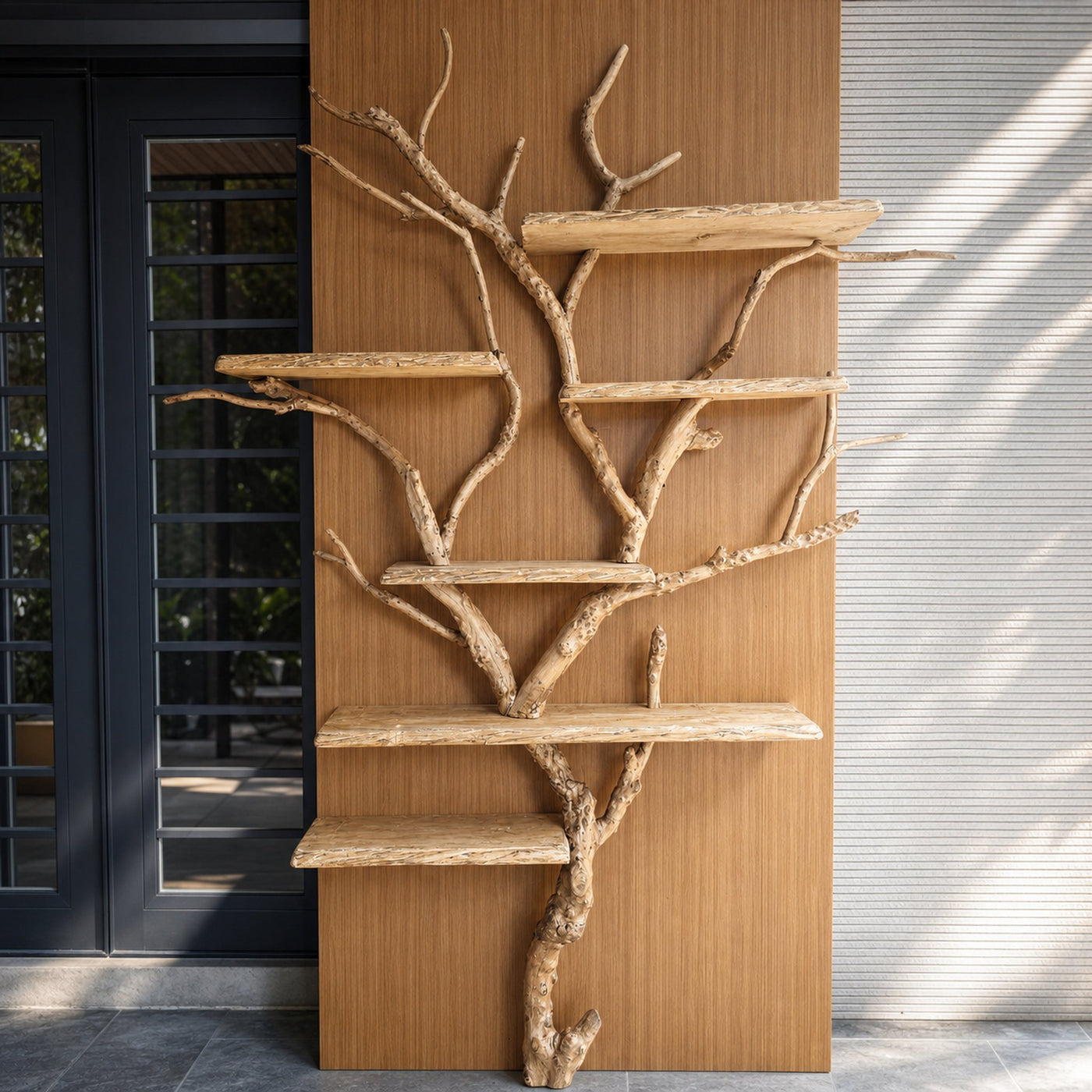Elegant Wild Mulberry Tree Bookshelf Floating Shelves Live Edge - product view 7