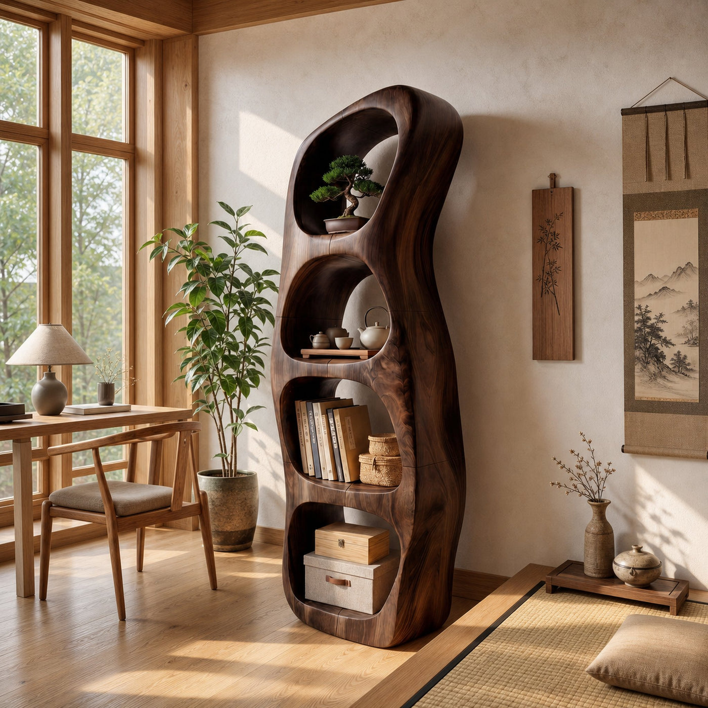 Farmhouse Artistic Bookcase Storage Organizer For Living Room - product view 7
