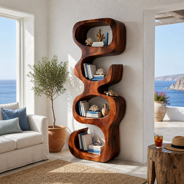 Farmhouse Decorative Bookcase Display Organizer For Living Room