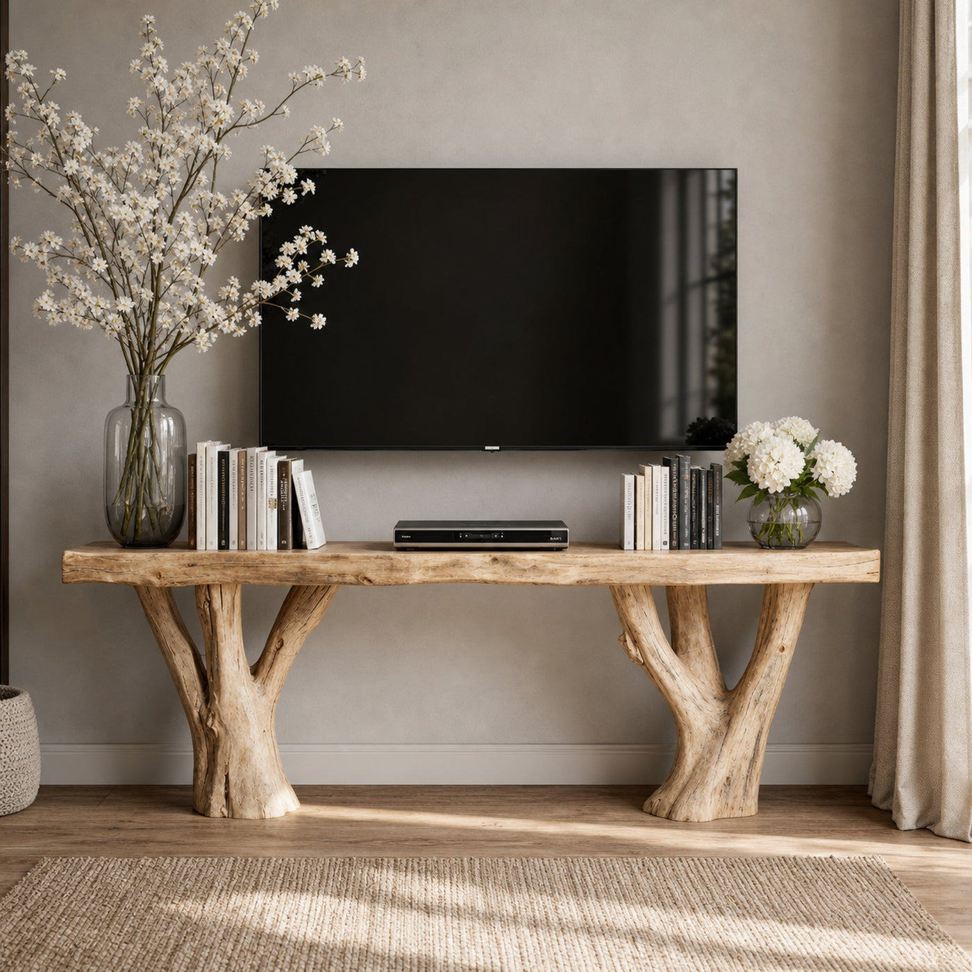 Farmhouse Handcrafted TV Cabinet For Hallway And Living Room