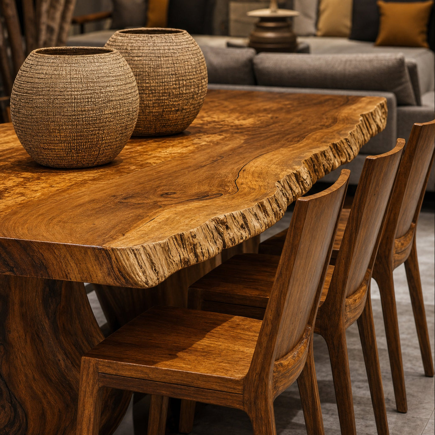 Farmhouse Large Natural Wood Dining Table For Holiday Gatherings - product view 4