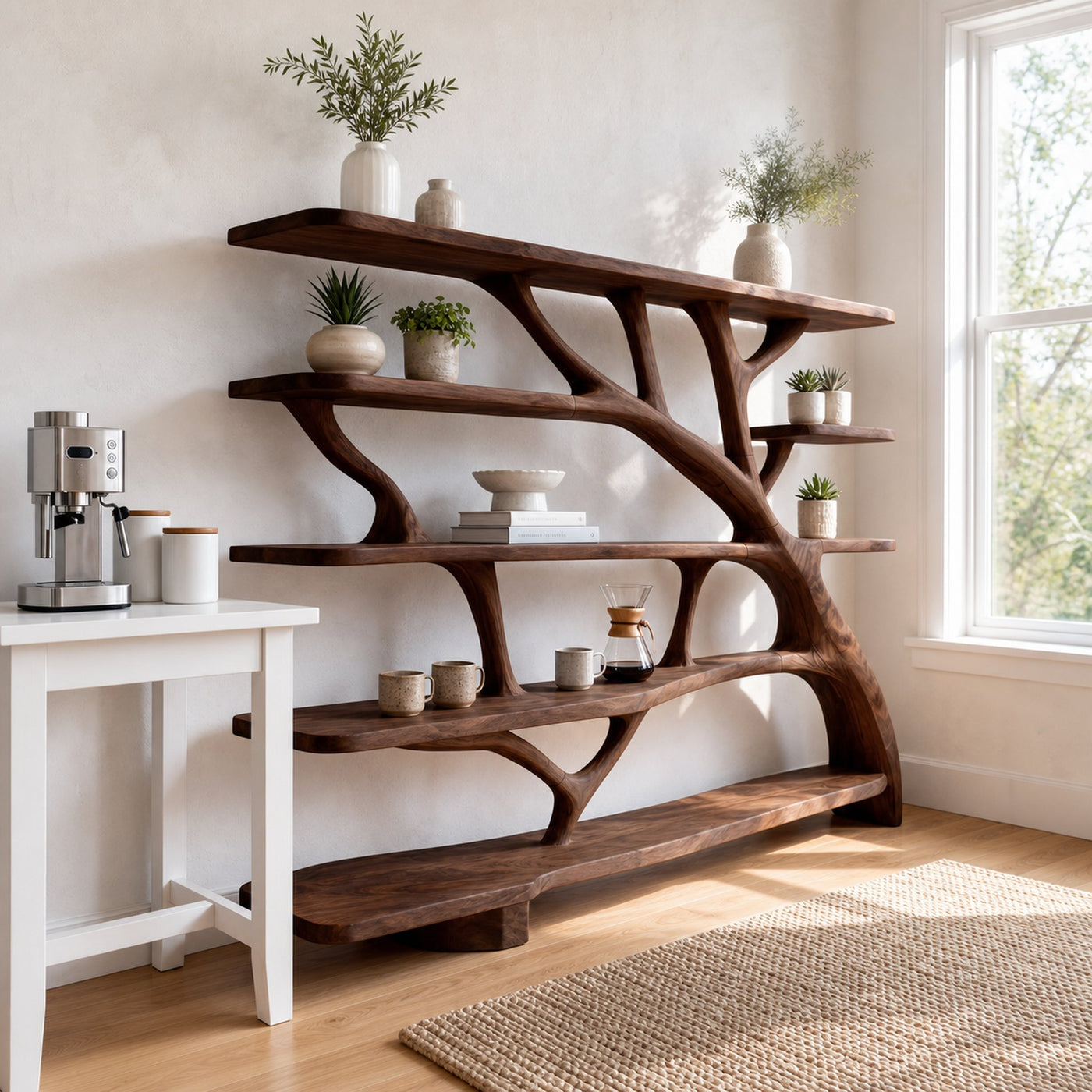 Farmhouse Sculptural Bookcase Storage Organizer For Bedroom Space - product view 7