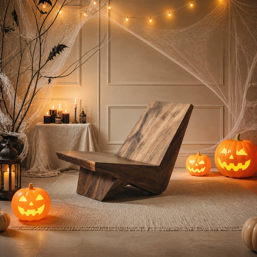Farmhouse Solid Wood Accent Chair For Living Room Halloween Design