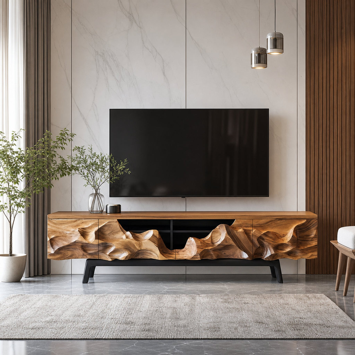 Farmhouse Style TV Cabinet For Living Room Decor