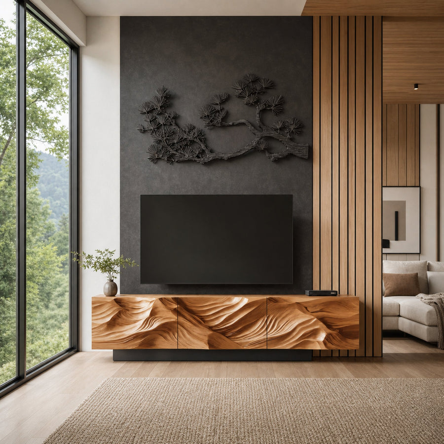 Farmhouse TV Cabinet For Cozy Living Room Decor