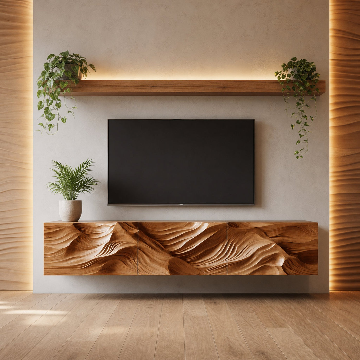 Farmhouse TV Cabinet For Cozy Living Room Decor - product view 6