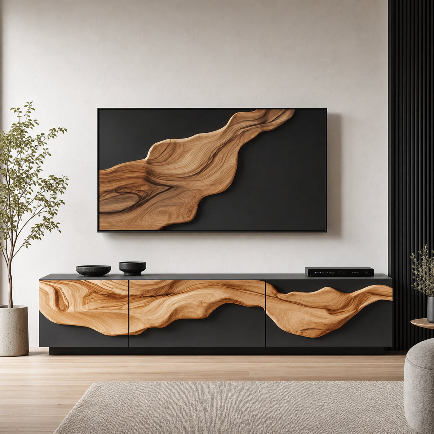 Farmhouse TV Console For Living Room Furniture Decor