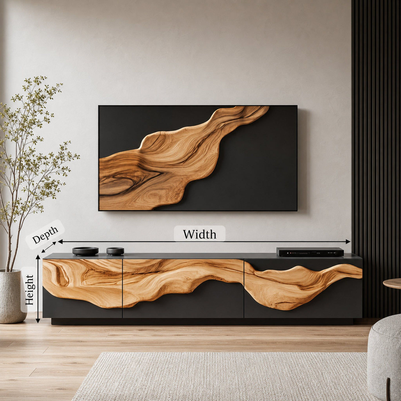 Farmhouse TV Console For Living Room Furniture Decor - product view 6