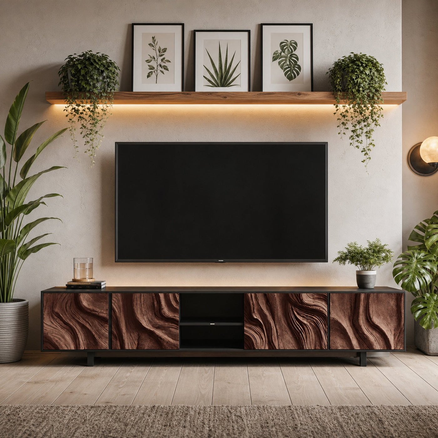Farmhouse TV Console For Rustic Living Room - product view 7