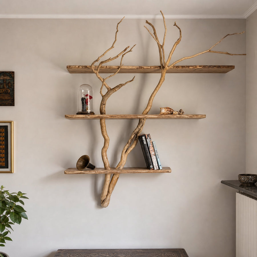 Floating Shelves Tree Branch Shelf Bookcase Art