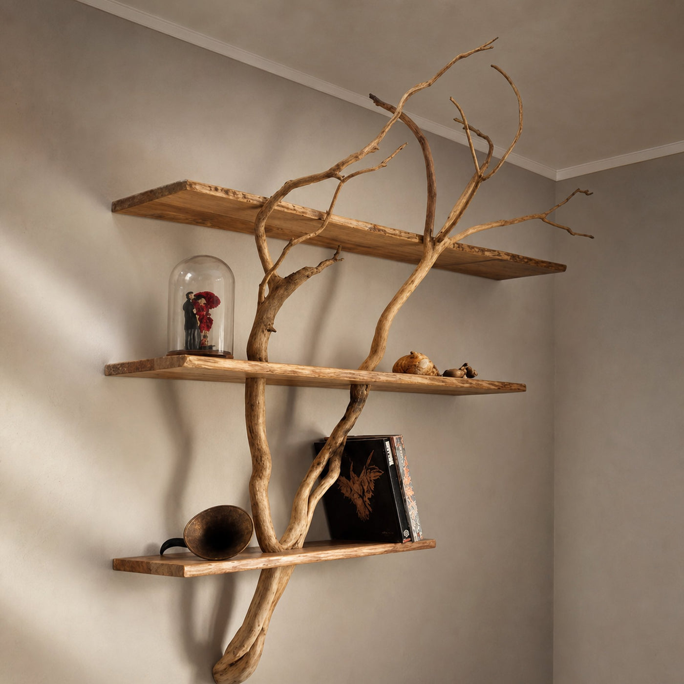 Floating Shelves Tree Branch Shelf Bookcase Art - product view 3